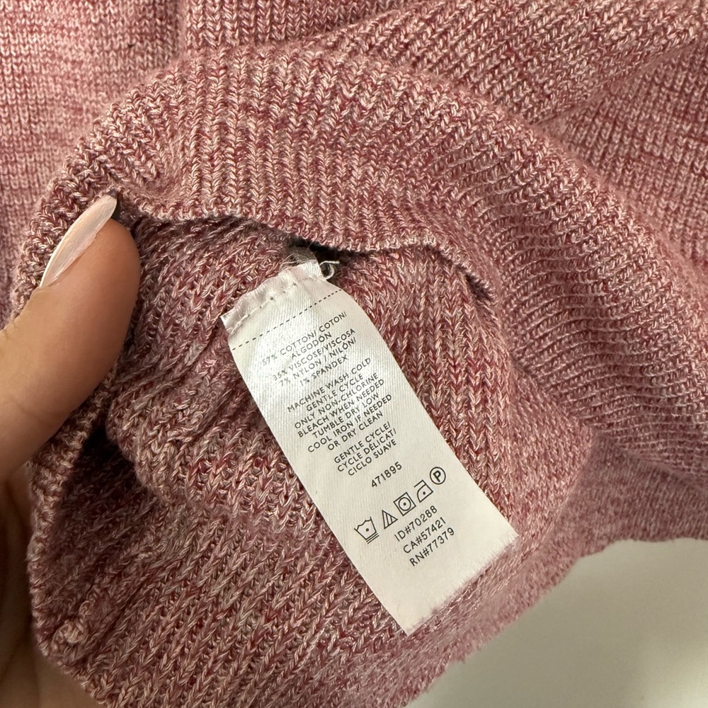 Ann Taylor Loft Pink Ribbed Knit Sweater - Picture 4 of 6